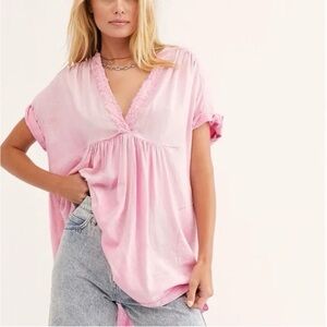 Free People Getaway With Me Tunic in Pink